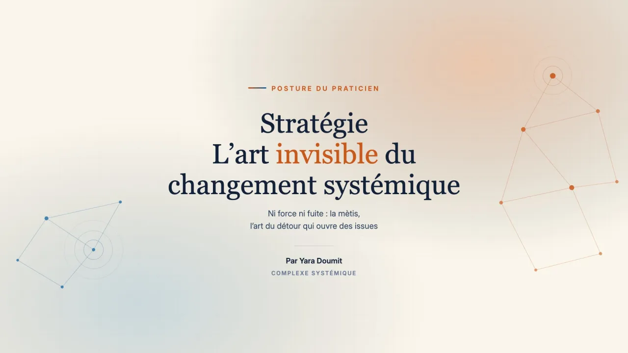 Stratégie : l’art invisible du changement systémique