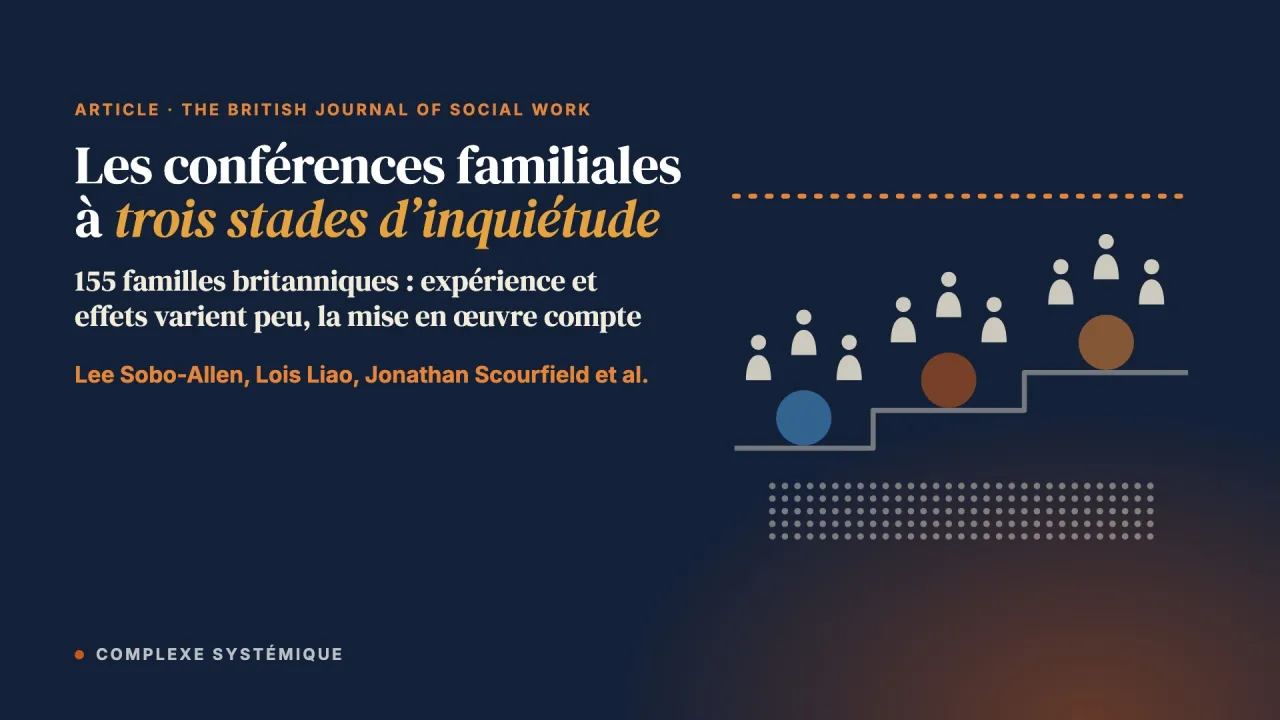 L’offre de conférences familiales tout au long de l’intervention en protection de l’enfance : une évaluation mixte d’inspiration réaliste comparant trois stades d’inquiétude
