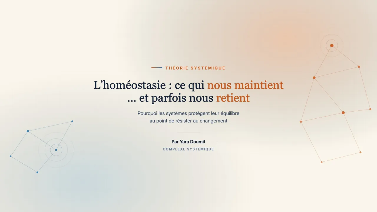 L’homéostasie : ce qui nous maintient… et parfois nous retient