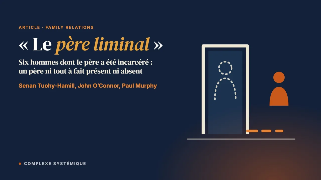 « Le père liminal » : une étude qualitative de l’expérience d’hommes dont le père a été incarcéré