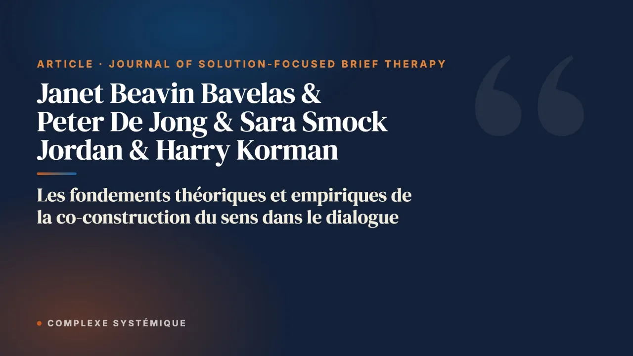Les fondements théoriques et empiriques de la co-construction du sens dans le dialogue