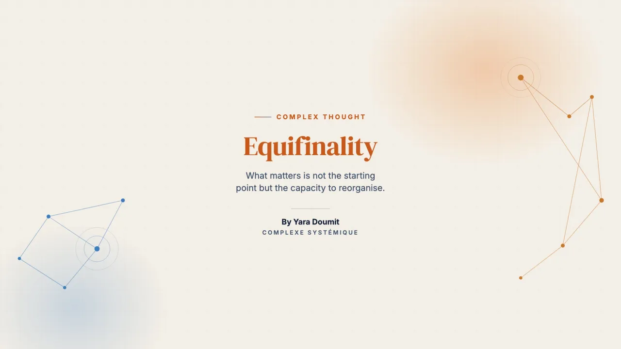 Equifinality: many paths towards the same becoming