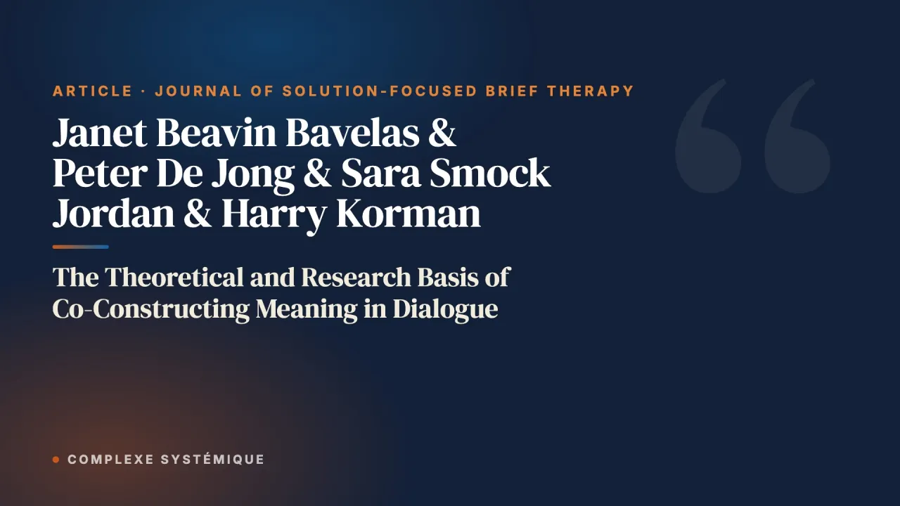 The Theoretical and Research Basis of Co-Constructing Meaning in Dialogue