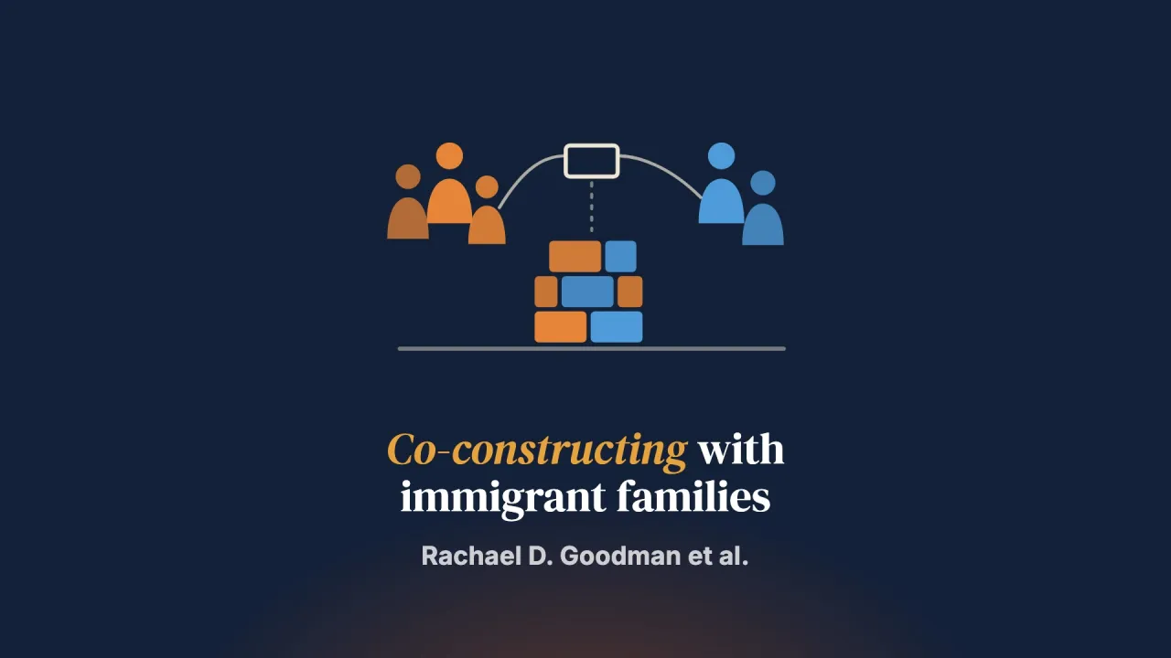 Padres Ayudando a Padres: Co-constructing a Family-Centered Mental Health Intervention of, by, and for Central American Immigrant Parents