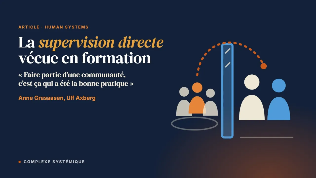 « Faire partie d’une communauté, c’est ça qui a été la bonne pratique » : une étude qualitative de la supervision directe vécue en formation à la thérapie familiale