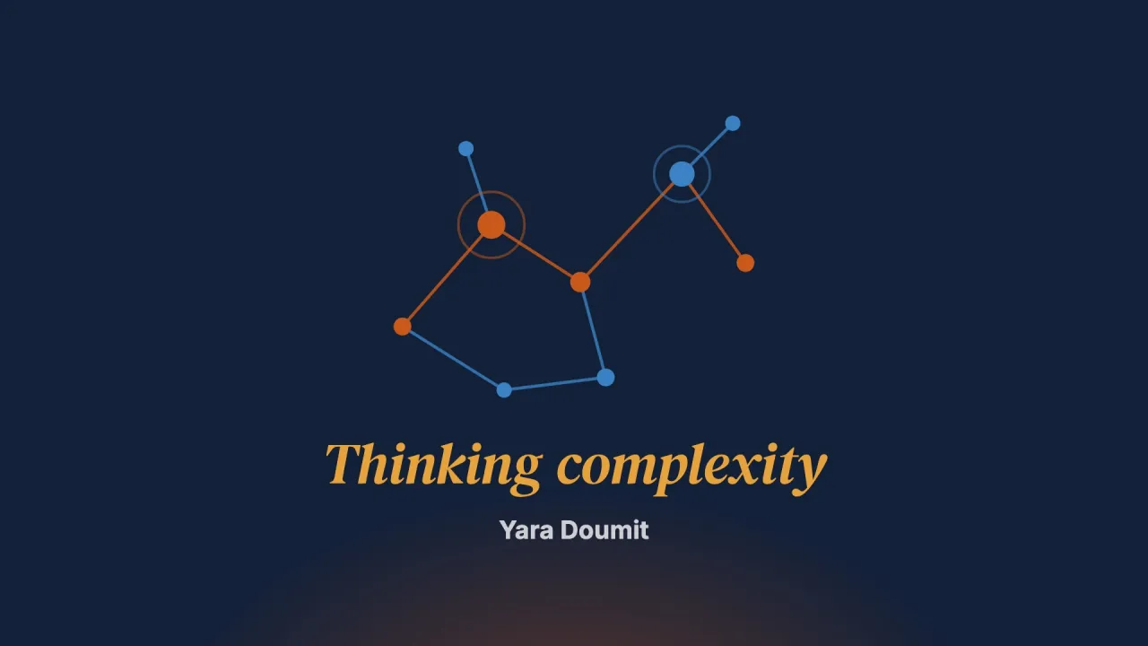 Thinking complexity: following the threads of the real without breaking them