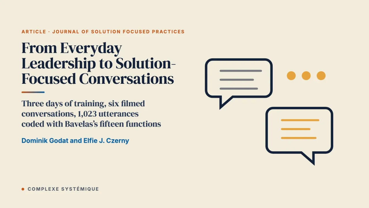 From Everyday Leadership to Solution-Focused Conversations – a Microanalysis of the Change in Interactive Functions in Training Supportive Leadership Conversations