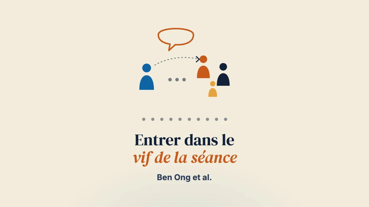 Passer au vif de la séance dans les rencontres collaboratives-dialogiques : une analyse conversationnelle