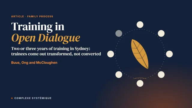 Open dialogue trainees’ perspectives on learning processes and psychotherapeutic practice: A prospective focus group study