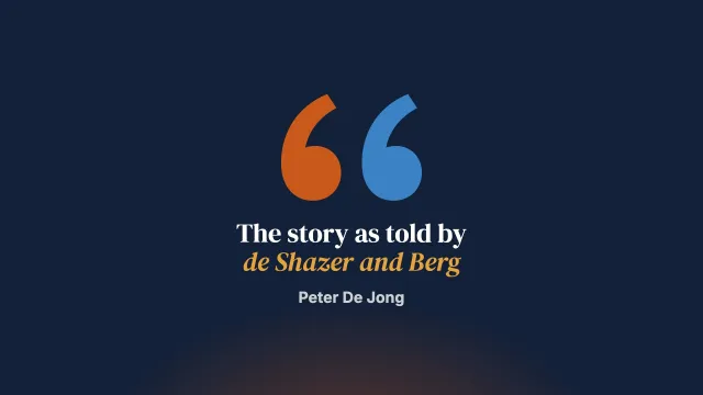 A Brief, Informal History of SFBT as Told by Steve de Shazer and Insoo Kim Berg