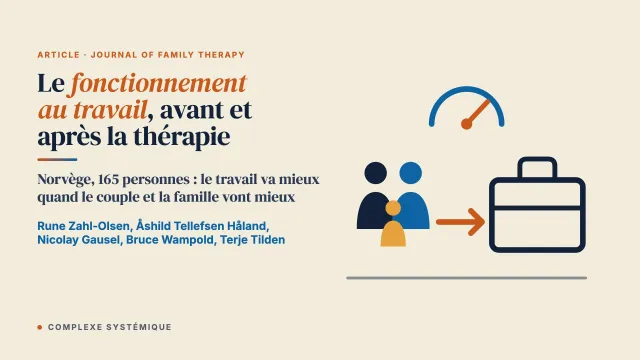 Le fonctionnement au travail avant et après une thérapie de couple et de famille guidée par le feedback en Norvège