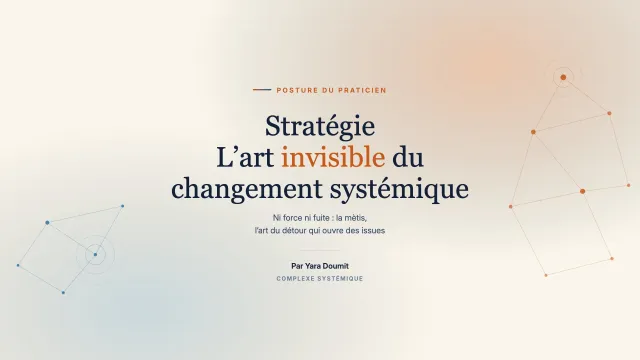 Stratégie : l’art invisible du changement systémique