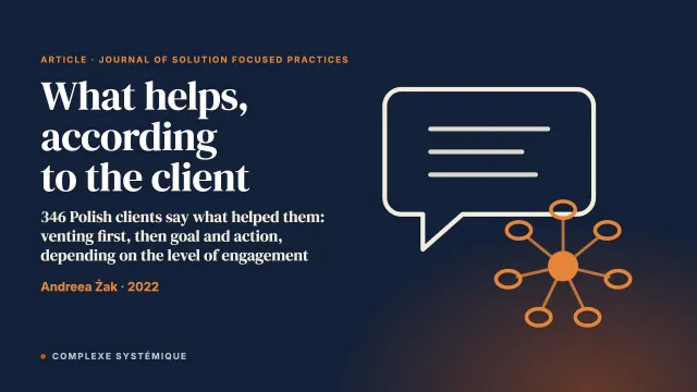 What is helpful: the client’s perception of the SFBT process by level of engagement