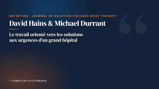 Le travail orienté vers les solutions aux urgences d’un grand hôpital
