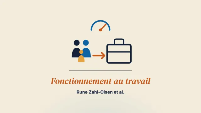 Le fonctionnement au travail avant et après une thérapie de couple et de famille guidée par le feedback en Norvège
