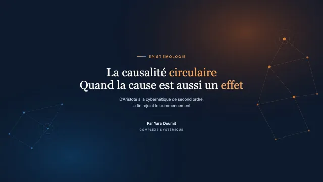 La *causalité circulaire* : quand la cause est aussi un effet