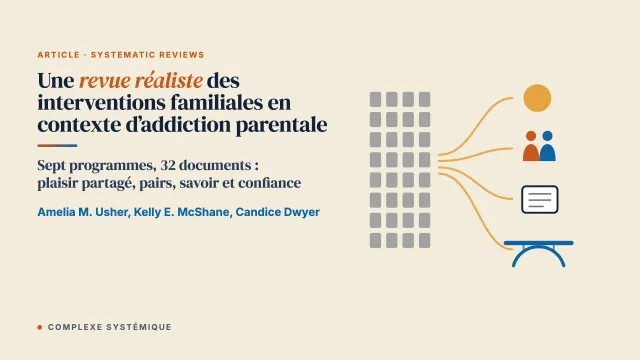 Une revue réaliste des interventions familiales pour les enfants de parents abusant de substances