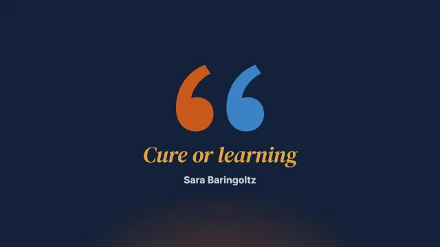 Cognitive therapy: cure or learning?