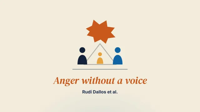 Anger without a voice, anger without a solution: Parent–child triadic processes and the experience of caring for a child with a diagnosis of autism