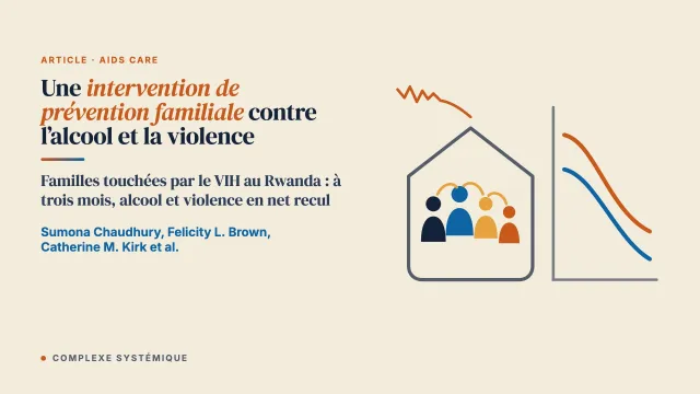 Explorer le potentiel d’une intervention de prévention familiale pour réduire la consommation d’alcool et la violence dans les familles touchées par le VIH au Rwanda