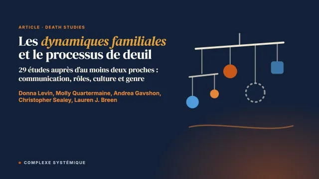Les dynamiques familiales et le processus de deuil : revue systématique et synthèse narrative