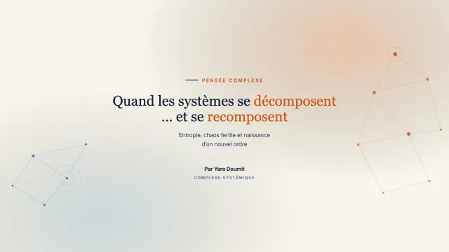 When systems fall apart… and put themselves back together