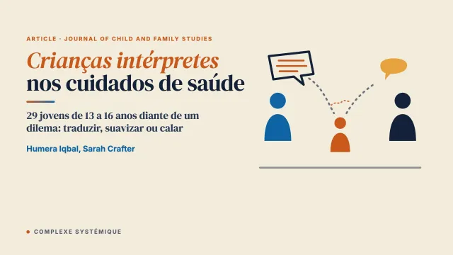 Crianças intérpretes nos cuidados de saúde: explorando a interseção entre poder e idade nas práticas de mediação