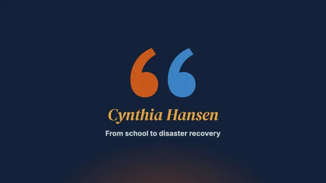 From School Psychology to Disaster Recovery: A Journey of Encountering Resilience and Continually Being Surprised by Peoples’ Own Solutions. An Interview With Cynthia K. Hansen