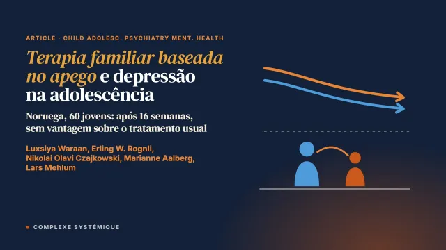 Efetividade da terapia familiar baseada no apego comparada ao tratamento usual para a depressão na adolescência em serviços públicos de saúde mental