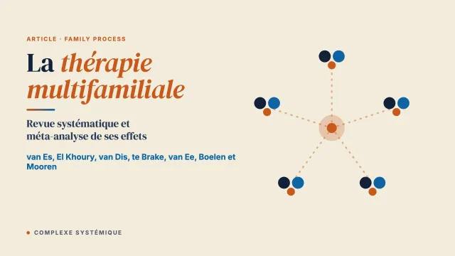 L’effet de la thérapie multifamiliale sur les problèmes de santé mentale et le fonctionnement familial : revue systématique et méta-analyse