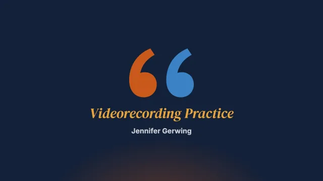 A Case for Videorecording Practice