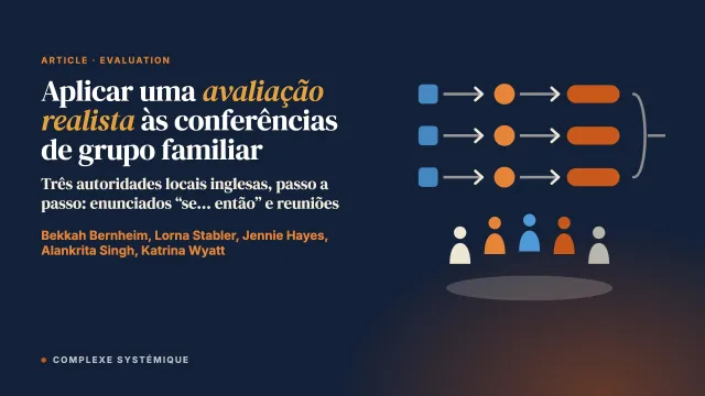 Aplicar uma avaliação realista a uma intervenção dos serviços sociais para crianças: um exemplo detalhado do estudo sobre as conferências de grupo familiar de proteção