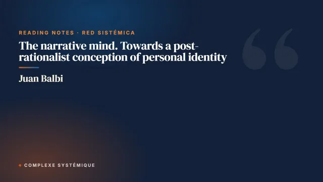 The narrative mind. Towards a post-rationalist conception of personal identity