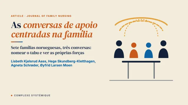 Jovens na entrada da vida adulta e suas famílias vivendo com transtorno mental: a utilidade das conversas de apoio centradas na família na saúde mental comunitária
