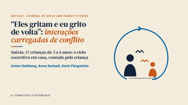 “Eles gritam e eu grito de volta”: crianças em idade pré-escolar descrevem as interações carregadas de conflito em casa