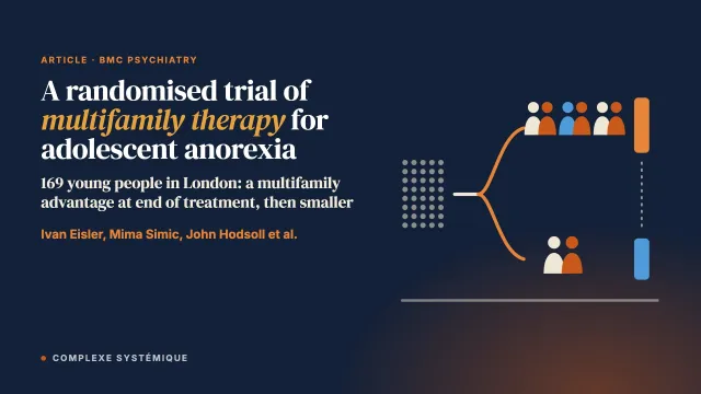 A pragmatic randomised multi-centre trial of multifamily and single family therapy for adolescent anorexia nervosa