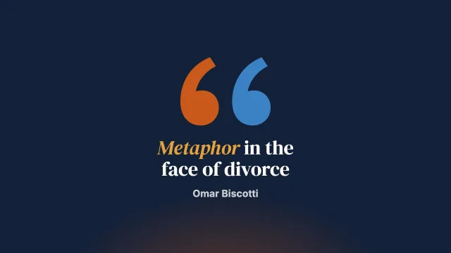 The use of metaphor in a consultation with a couple facing divorce