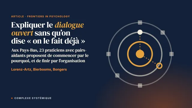 Introduire le dialogue ouvert soutenu par les pairs dans des soins de santé mentale en mutation