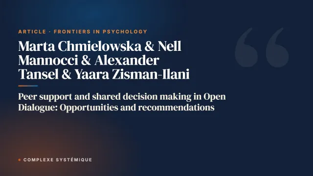 Peer support and shared decision making in Open Dialogue: Opportunities and recommendations