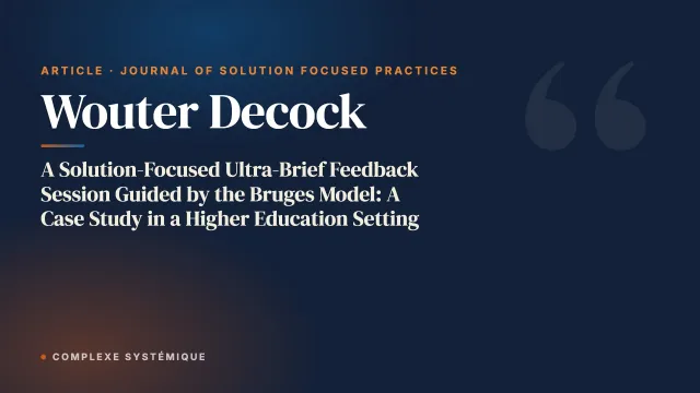 A Solution-Focused Ultra-Brief Feedback Session Guided by the Bruges Model: A Case Study in a Higher Education Setting
