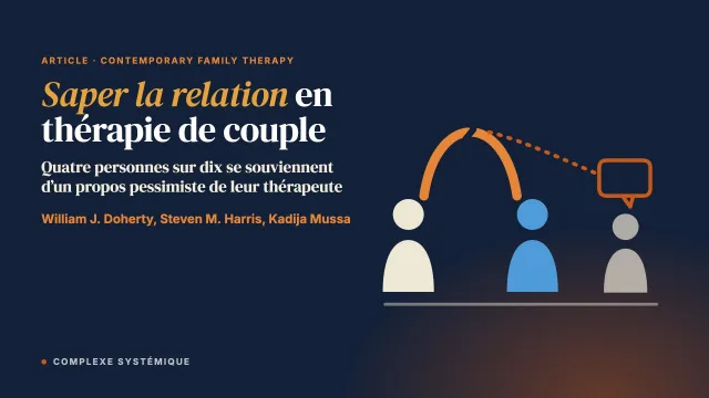 Saper la relation en thérapie de couple