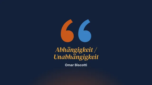 Abhängigkeit / Unabhängigkeit in Paarbeziehungen: eine Metapher