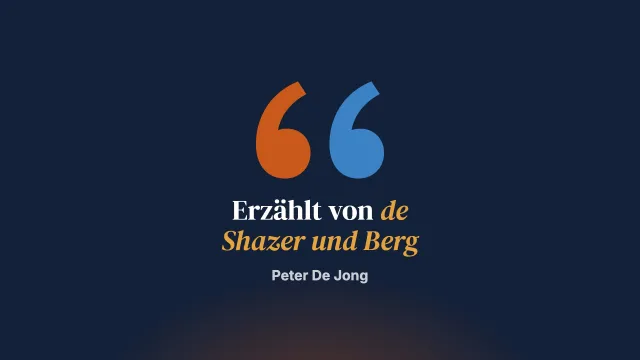 Eine kurze, informelle Geschichte der SFBT, erzählt von Steve de Shazer und Insoo Kim Berg