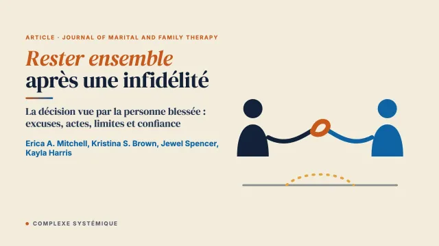 Rester ensemble après une infidélité : le processus de décision du rétablissement, du point de vue de la personne blessée