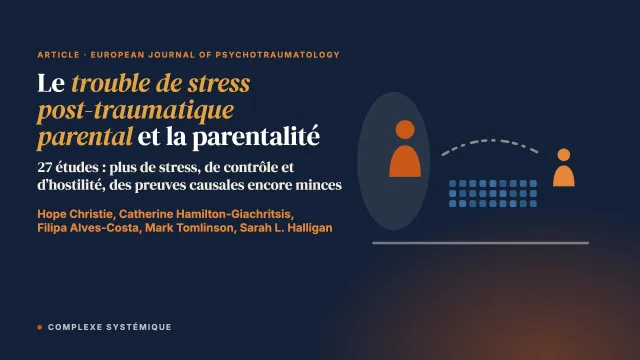 L’impact du trouble de stress post-traumatique parental sur la parentalité : une revue systématique