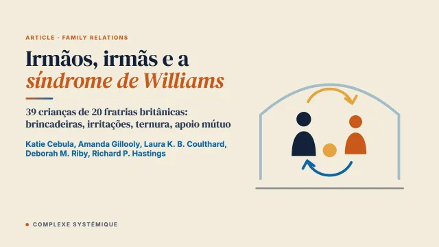 A experiência da relação entre crianças com síndrome de Williams e seus irmãos e irmãs sem deficiência