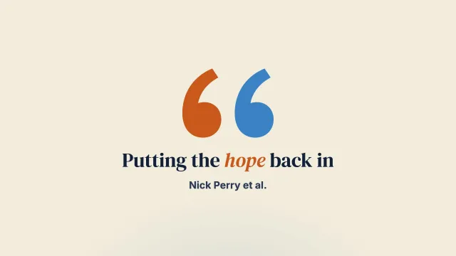 Putting the Hope Back In: Making the Case for Solution Focused Practice in AMHP Interventions