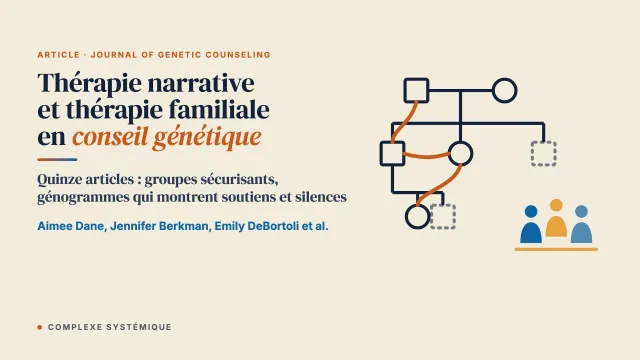 Thérapie narrative et thérapie familiale en conseil génétique : une revue de portée