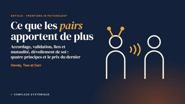Conceptualiser la contribution des pairs dans la pratique du dialogue ouvert