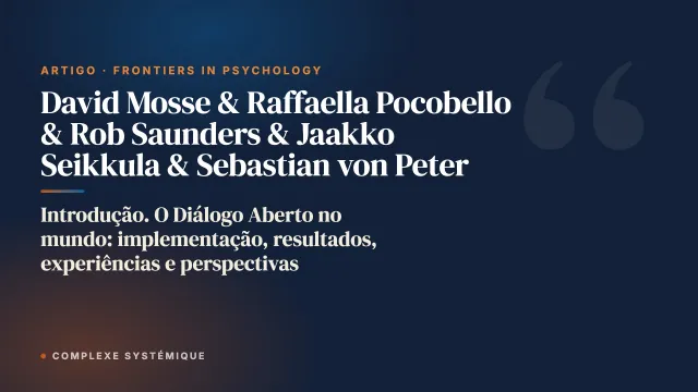 Introdução. O Diálogo Aberto no mundo: implementação, resultados, experiências e perspectivas